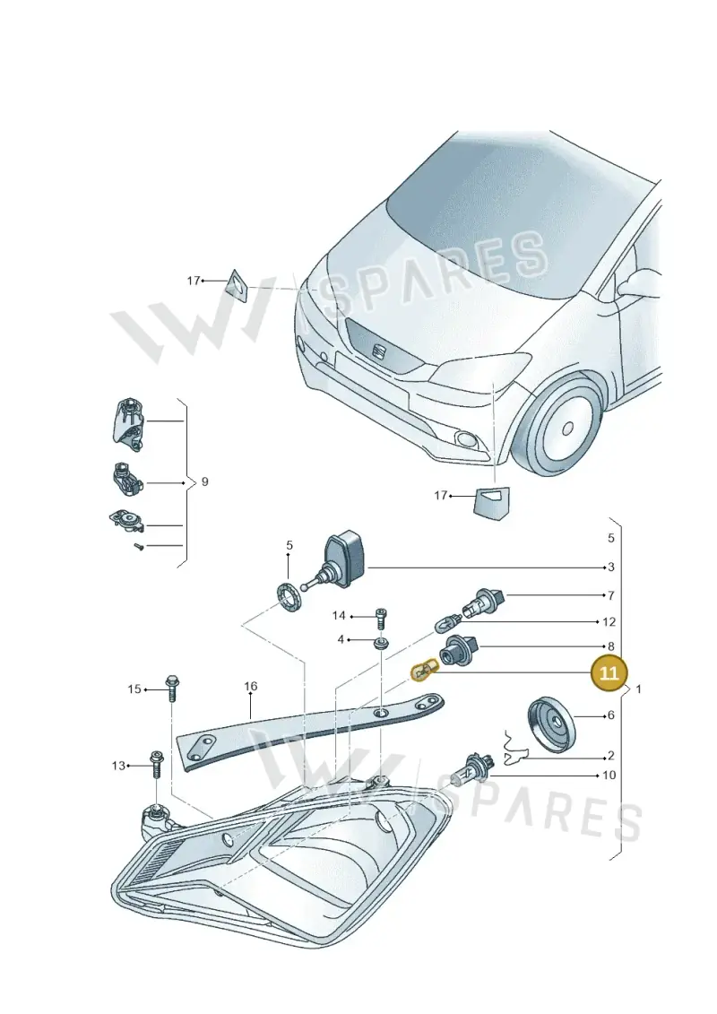 N10256407 — SEAT Mii electric (2020-2021) diagram 735941000, position 11