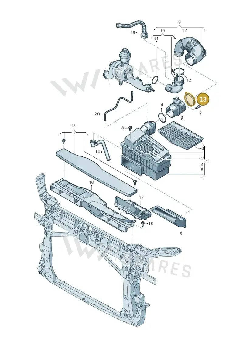 N10296001 — SEAT Formentor TSI CUPRA (2020-) diagram 884129300, position 13