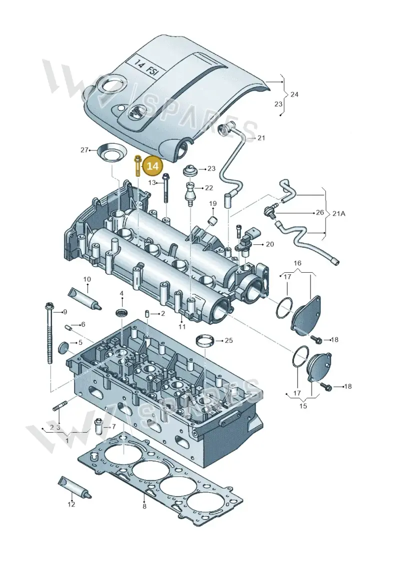 N10300805 — SEAT Altea XL Reference (2013-2013) diagram 456103130, position 14