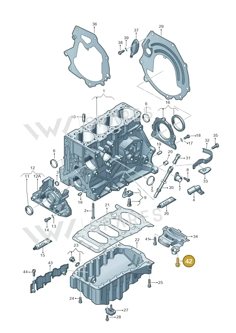 N10340802 — SEAT Leon Stylance (2010-2012) diagram 249103150, position 42
