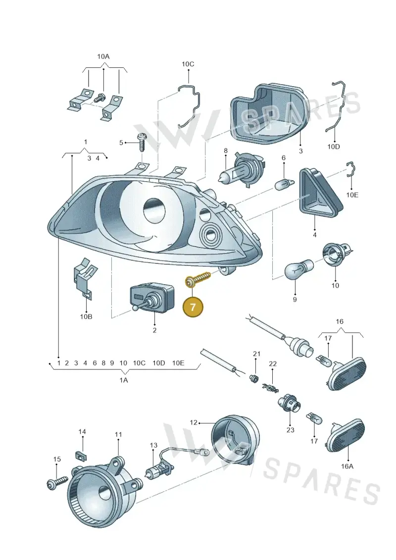 N10483102 — SEAT IBIZA                  06> (2005-) diagram 254941000, position 7