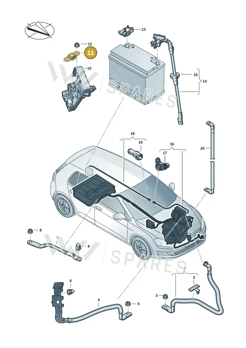 N10525510 — SEAT Formentor TSI CUPRA (2020-) diagram 5h0971005, position 11