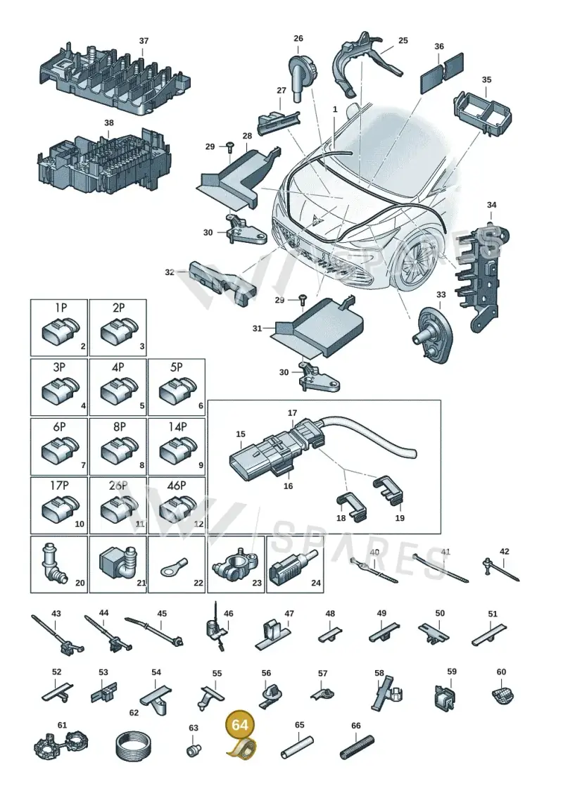 N10592002 — SEAT EBoost CUPRA (2021-) diagram 10s971080, position 64
