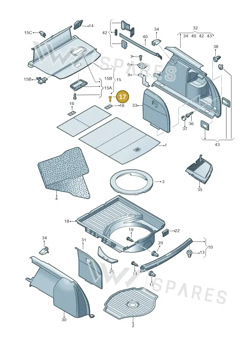 N10595203 — SEAT Exeo ST Reference (2008-2011) diagram 249863900, position 17