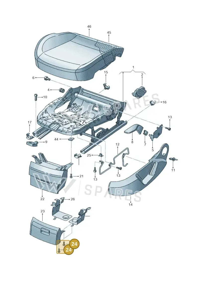 N10604602 — SEAT Leon Stylance (2010-2012) diagram 456881000, position 24