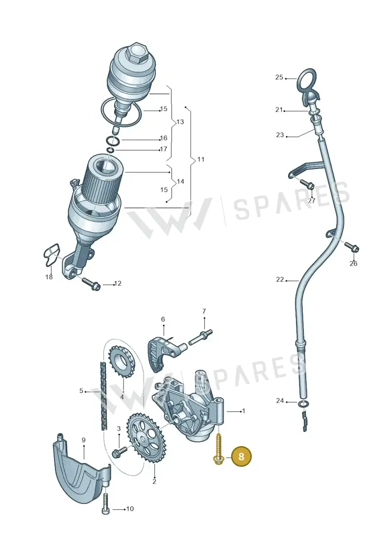 N10611401 — SEAT Toledo Reference (2012-2015) diagram 747115050, position 8