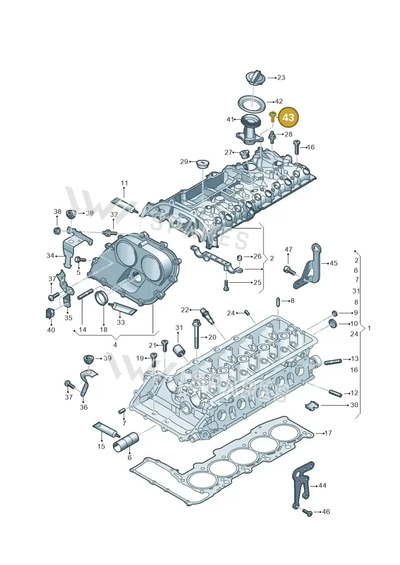N10725401 — SEAT Formentor TSI CUPRA (2020-) diagram 596103040, position 43