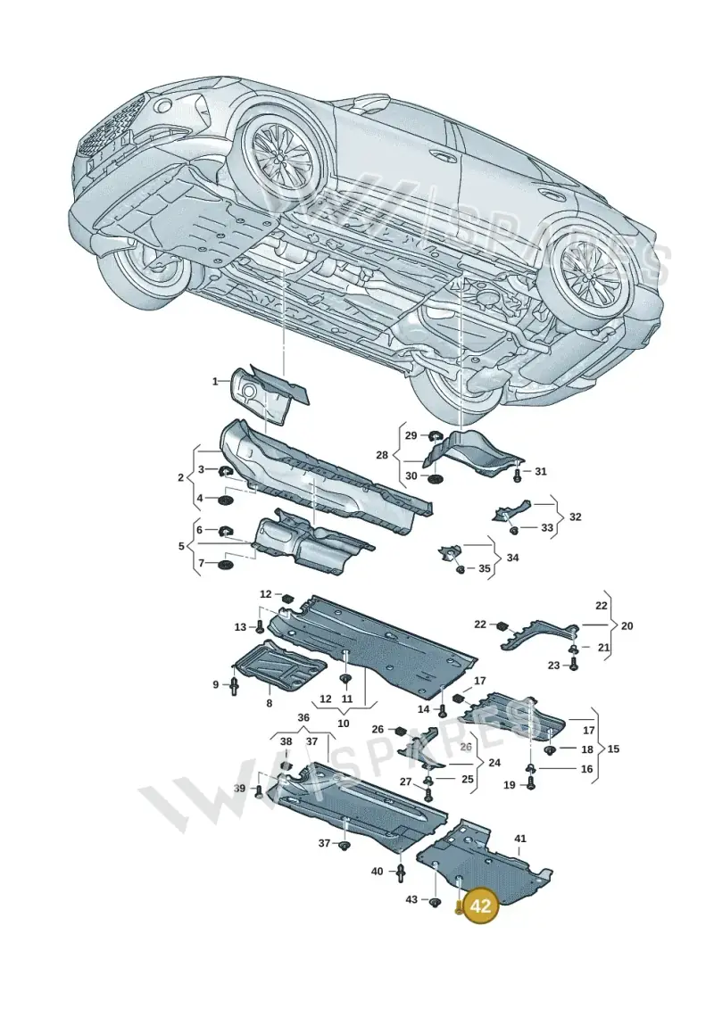 N10741402 — SEAT Formentor TSI CUPRA (2020-) diagram 5ff825010, position 42
