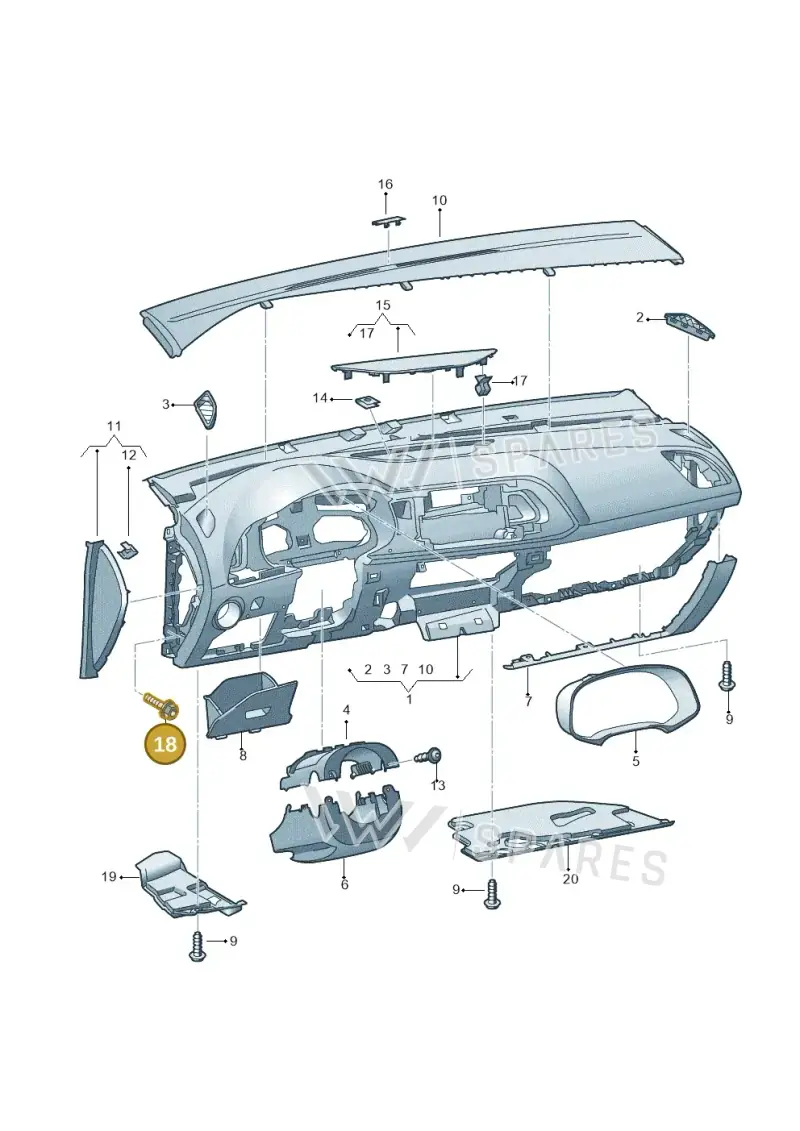 N10757101 — SEAT Leon ST Stylance (2012-2016) diagram 754857100, position 18