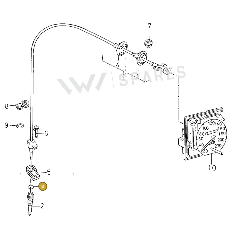 N90015401 — SEAT TOLEDO        SEAT MOD.97>99 (1996-1999) diagram 130957100, position 3