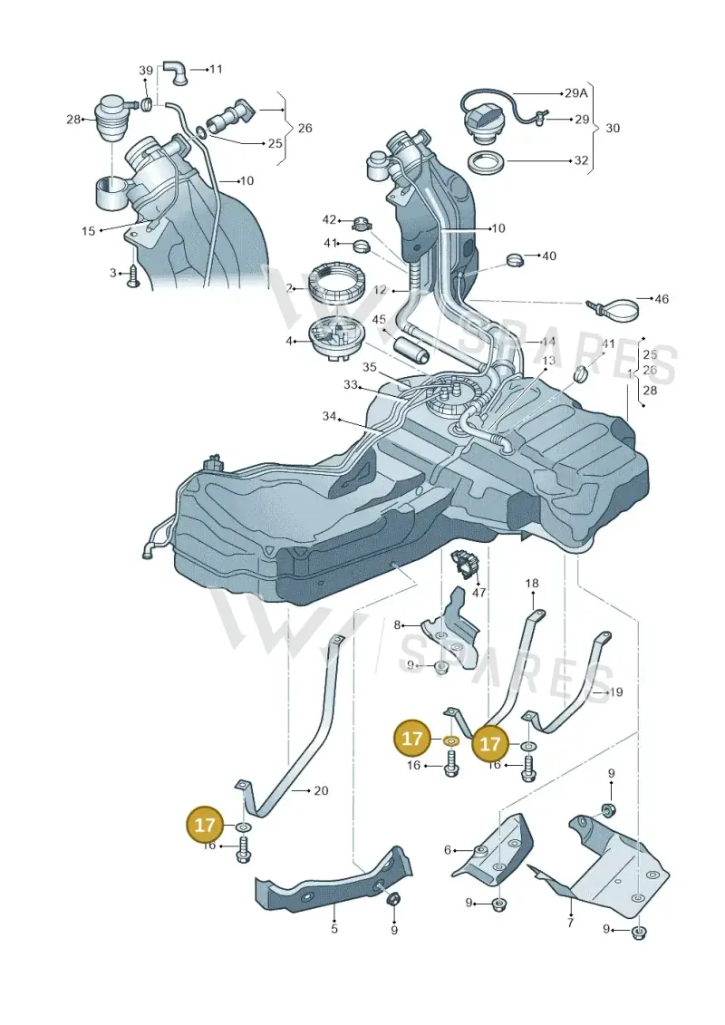 N90057701 — SEAT Exeo ST Reference (2008-2011) diagram 249201050, position 17