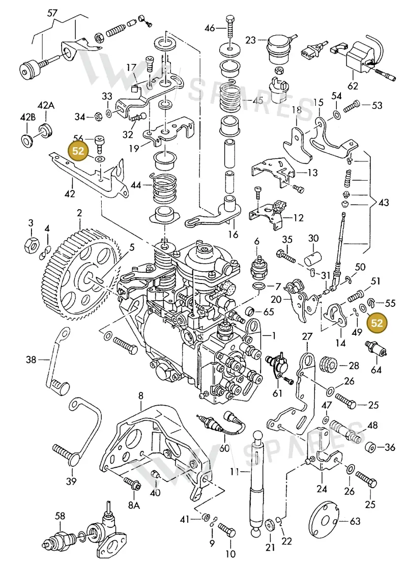 N90207603 — SEAT INCA (SEAT-VAN) (1995-2003) diagram 121130100, position 52