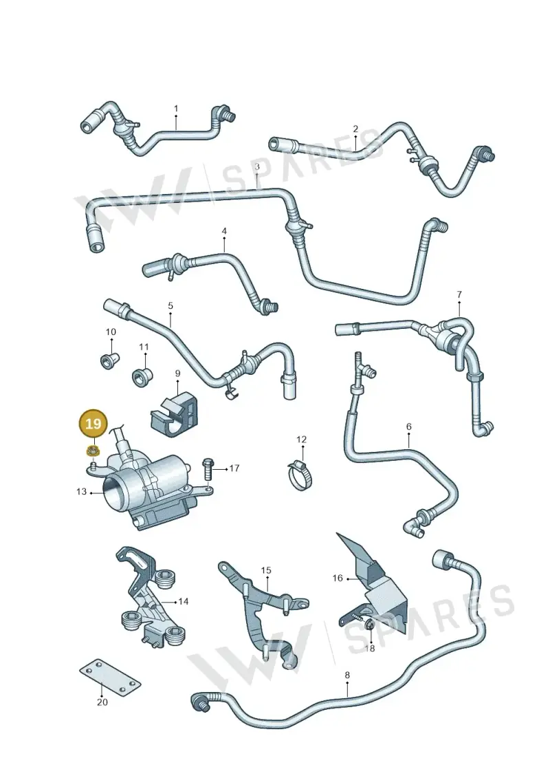 N90229102 — SEAT TOLEDO/LEON/LEON-4 (2001-2006) diagram 194611700, position 19