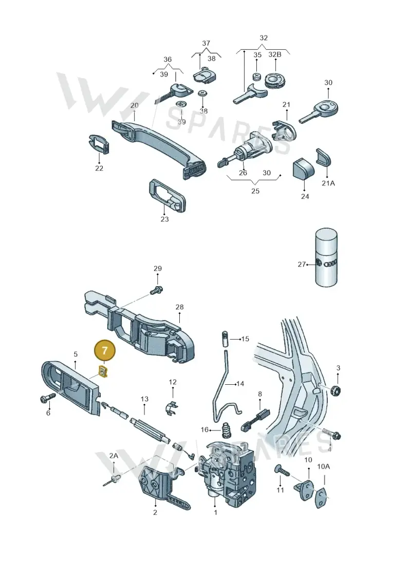 N90282501 — SEAT TOLEDO/LEON/LEON-4 (2001-2006) diagram 205837000, position 7