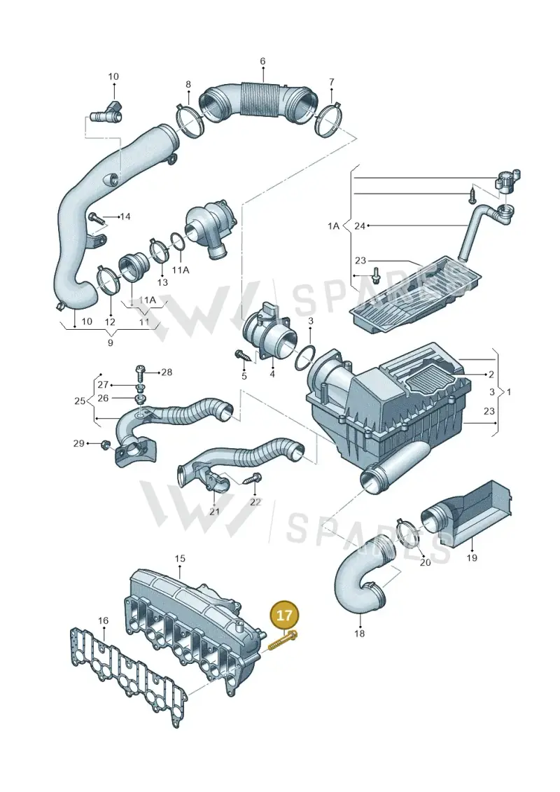 N90292903 — SEAT Altea XL Reference (2010-2013) diagram 420129500, position 17