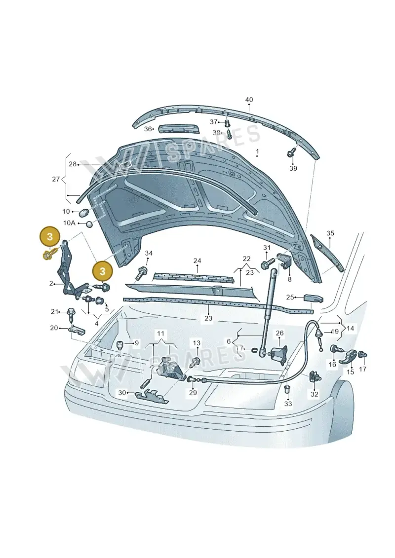 N90328502 — SEAT Alhambra (2006-2010) diagram 245823100, position 3