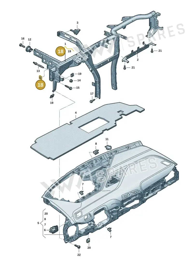 N90342503 — SEAT EBoost CUPRA (2021-) diagram 10a857000, position 18