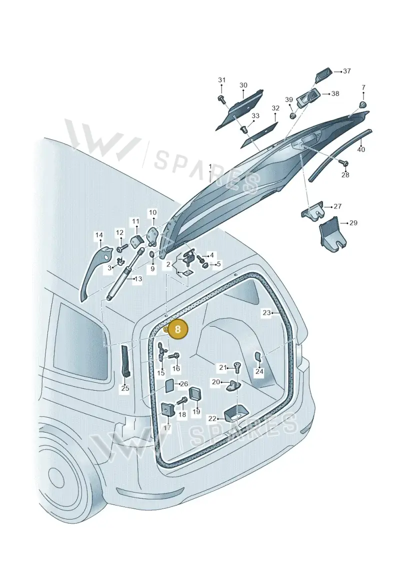 N90347104 — SEAT Alhambra Stylance (2015-2022) diagram 689827000, position 8