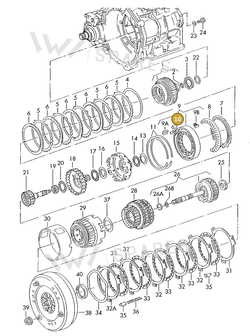 N90351101 — SEAT ALHAMBRA (1996-2000) diagram 162323500, position 10