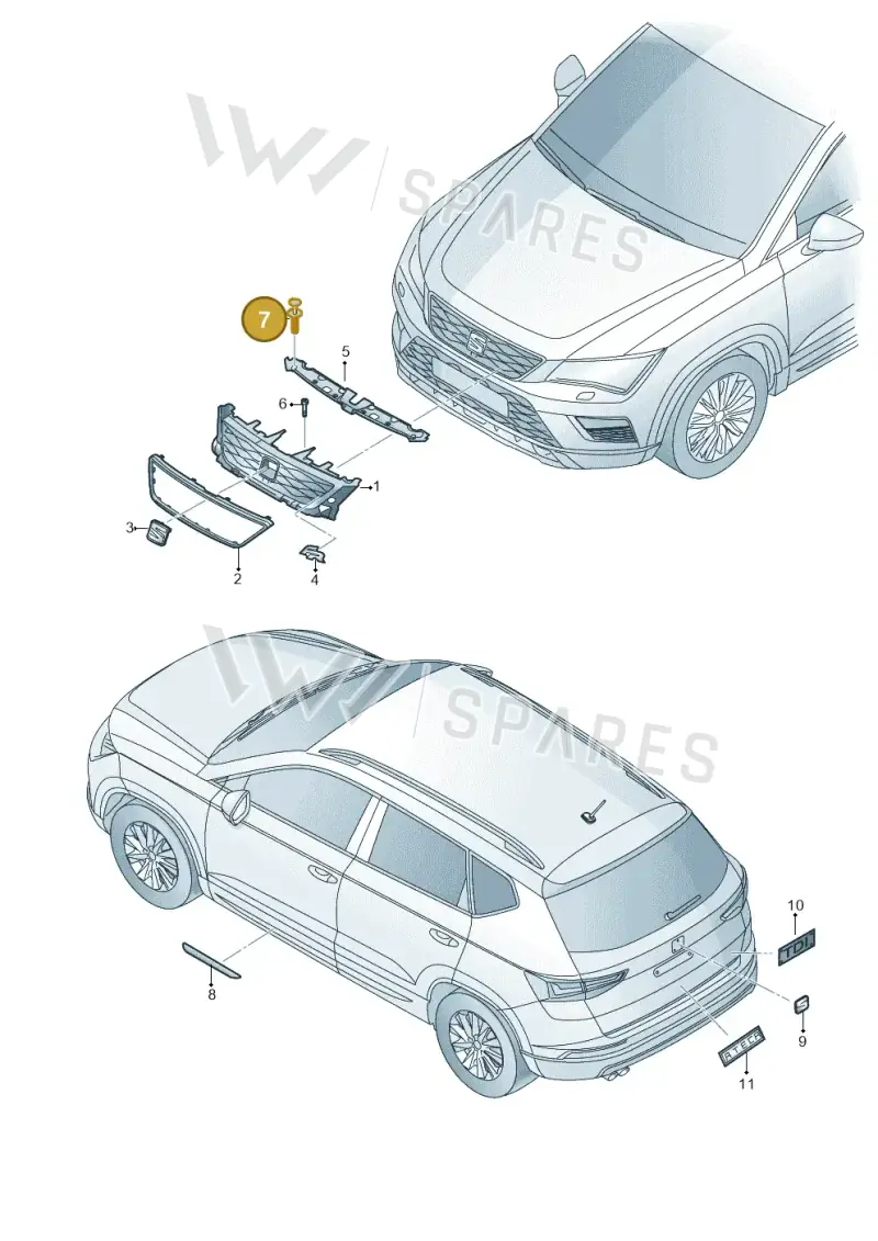 N90359101 — SEAT Ateca Style (2016-) diagram 893853200, position 7