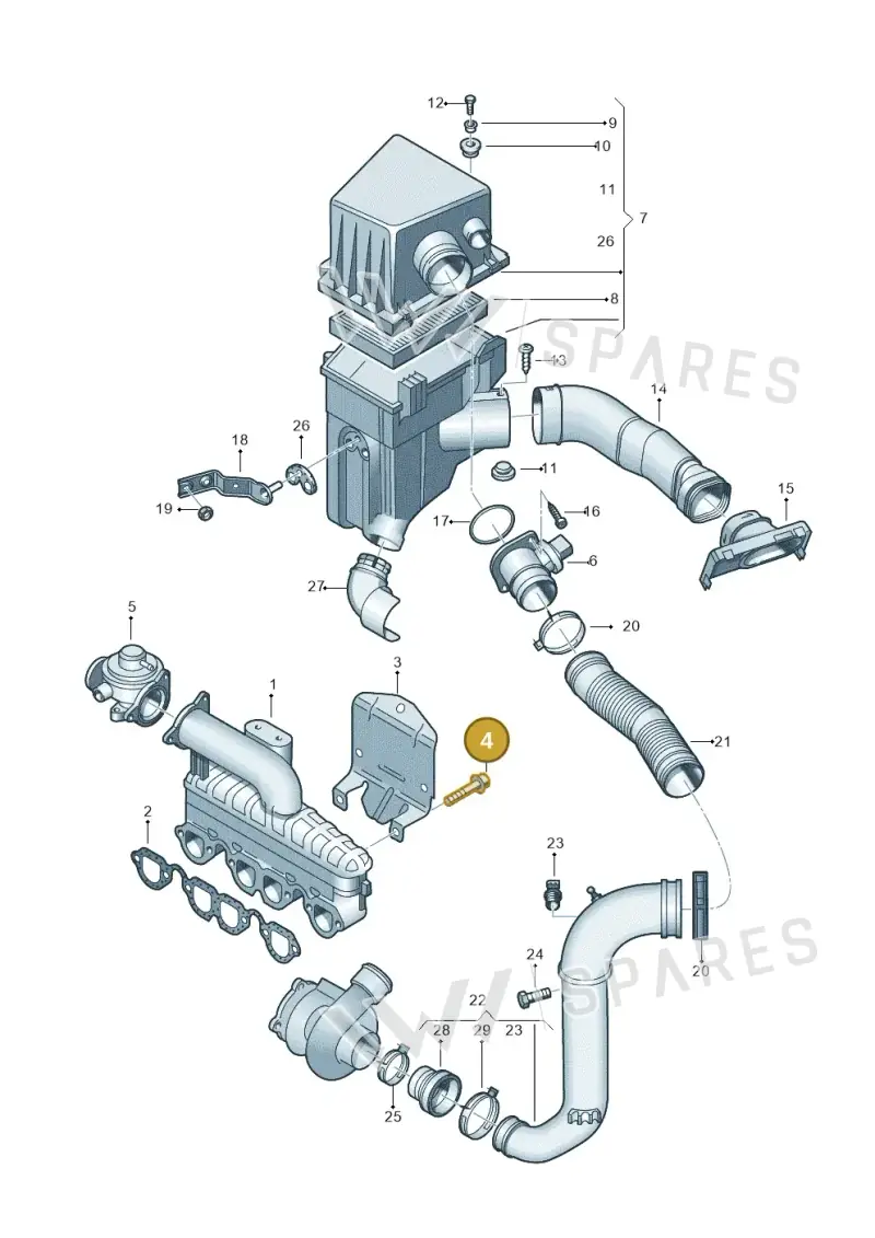 N90424201 — SEAT Ibiza Reference (2008-2011) diagram 253129300, position 4