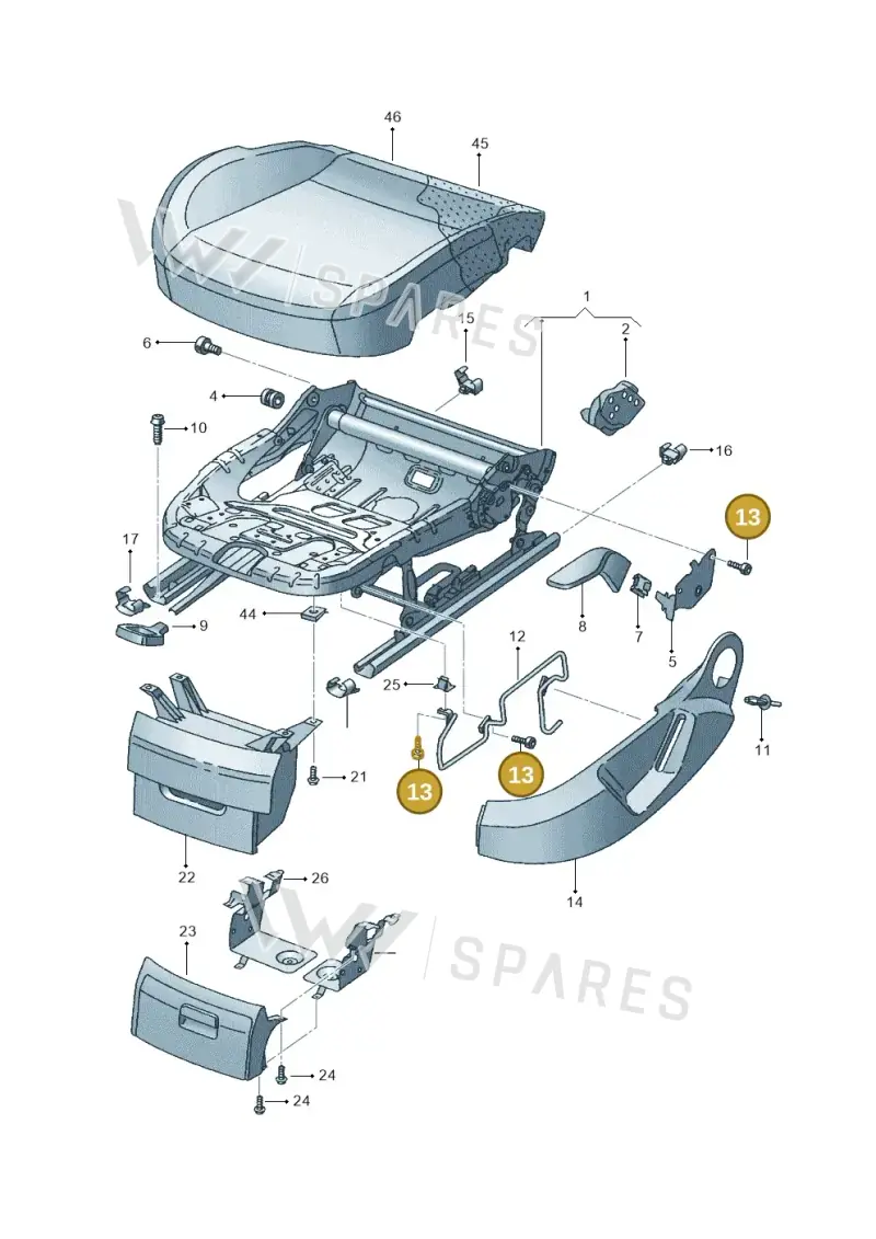 N90435601 — SEAT Leon Stylance (2010-2012) diagram 456881000, position 13