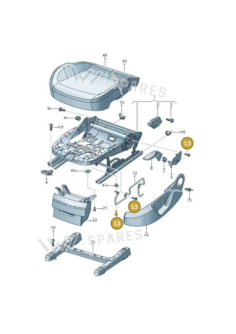 N90435601 — SEAT Altea XL Reference (2013-2013) diagram 418881000, position 13