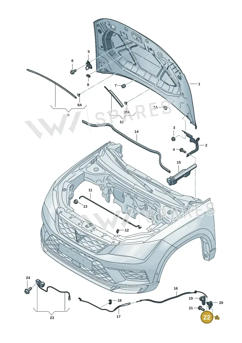 N90541001 — SEAT Ateca Style (2016-) diagram 893823001, position 22