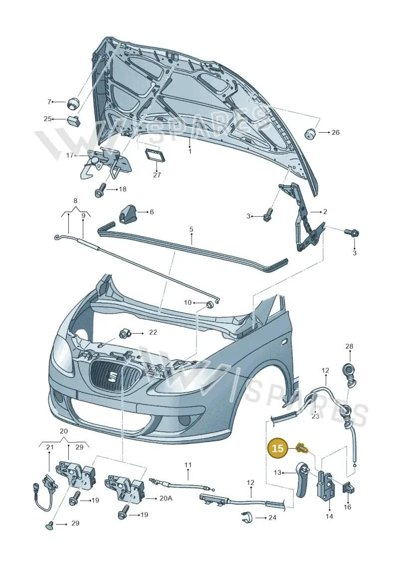 N90548803 — SEAT Altea XL Reference (2013-2013) diagram 498823000, position 15
