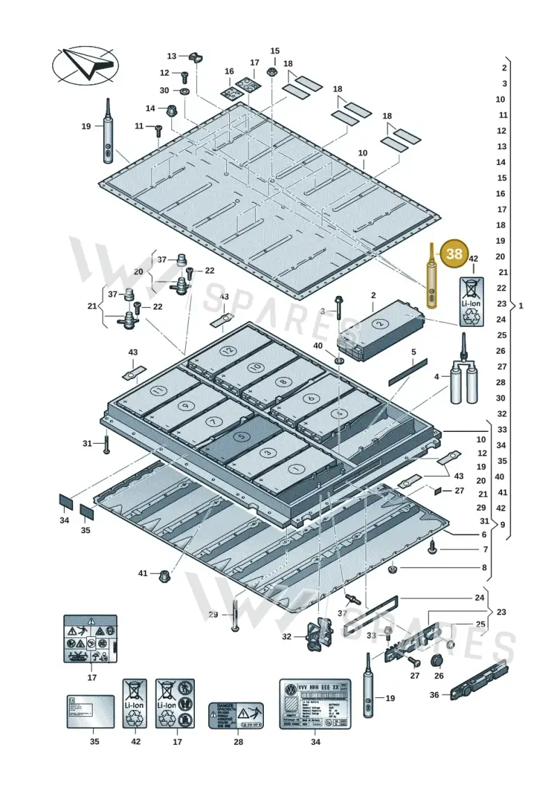 N90551603 — SEAT EBoost CUPRA (2021-) diagram 082915052, position 38
