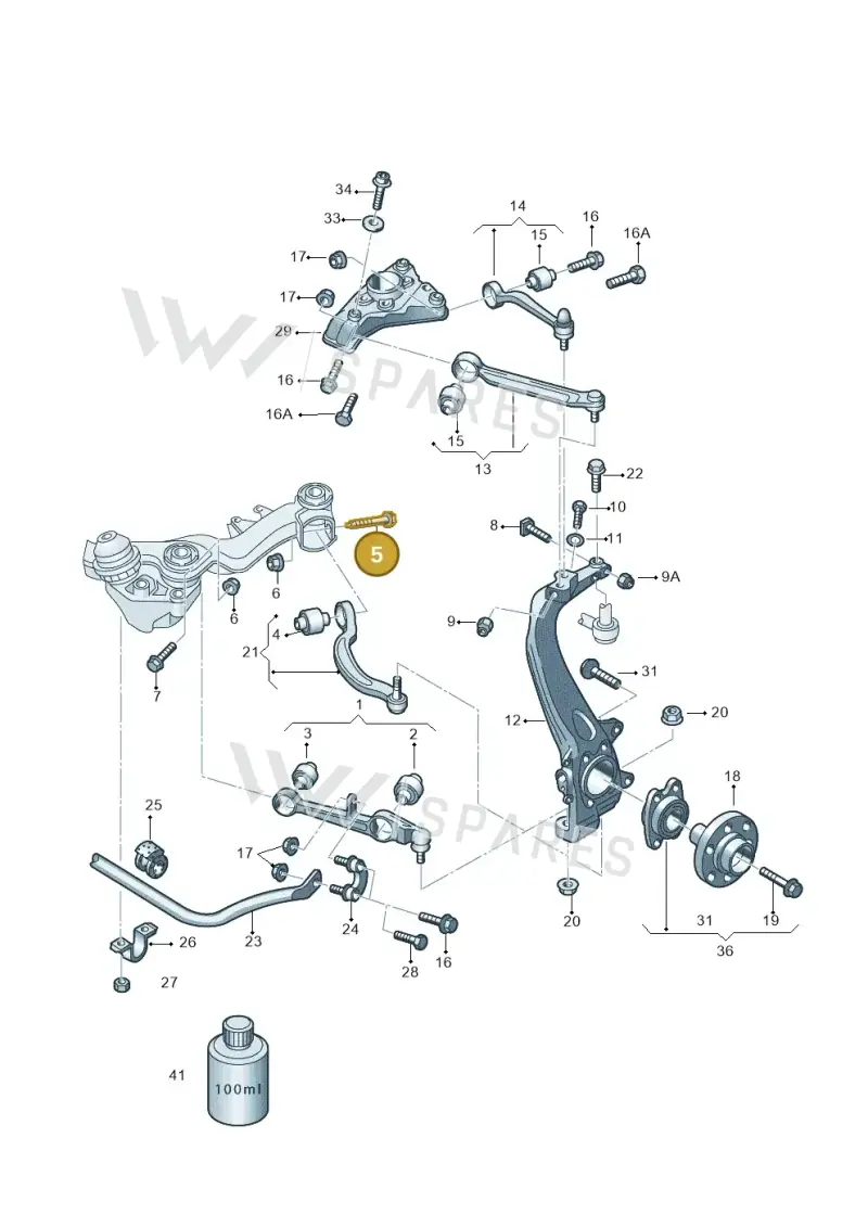 N90625902 — SEAT Exeo ST Reference (2008-2011) diagram 233407000, position 5