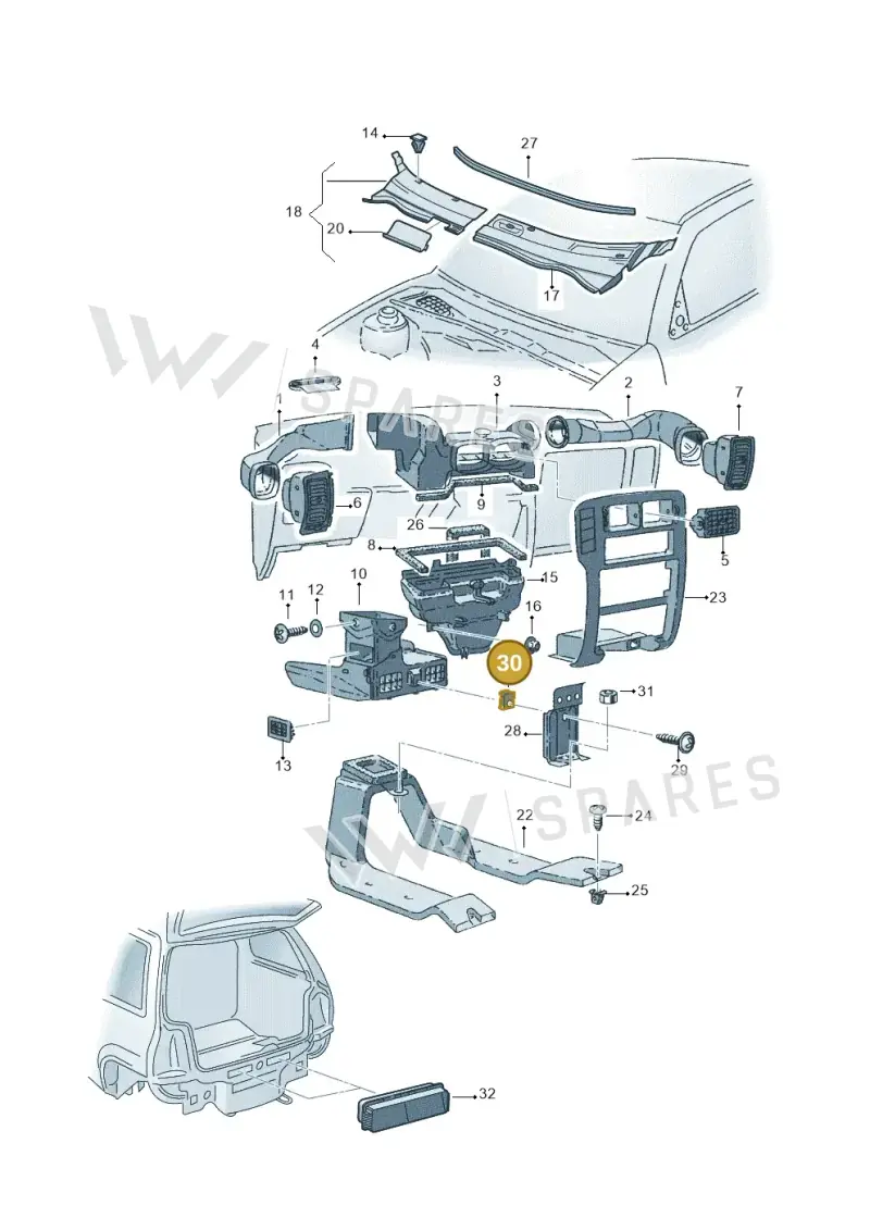 N90650101 — SEAT AROSA (1997-2003) diagram 232819320, position 30