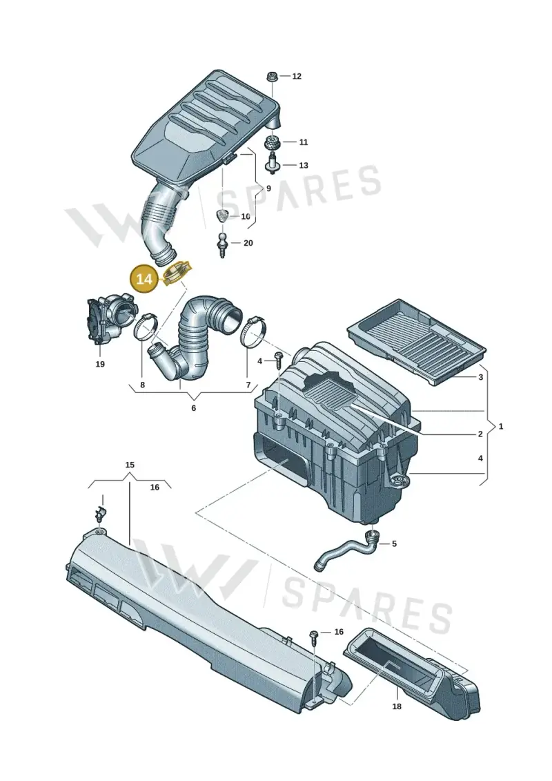 N90655901 — SEAT Ibiza FR (2017-) diagram 837129005, position 14