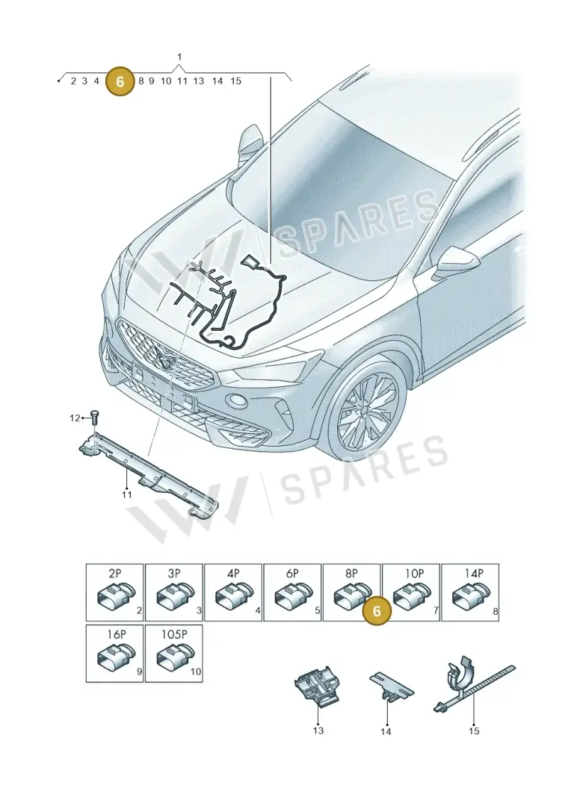 N90685101 — SEAT Formentor TSI CUPRA (2020-) diagram 5ff971015, position 6