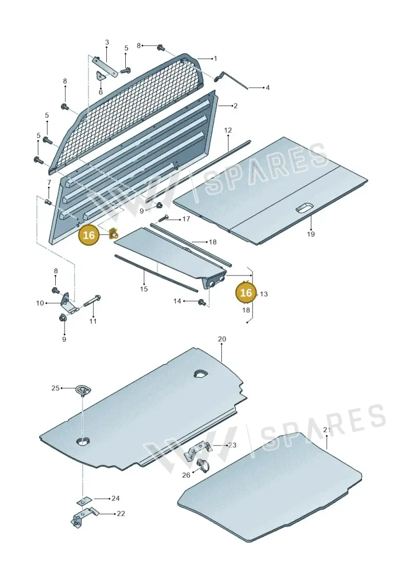 N90688702 — SEAT Ibiza Stylance (2015-) diagram 639867950, position 16