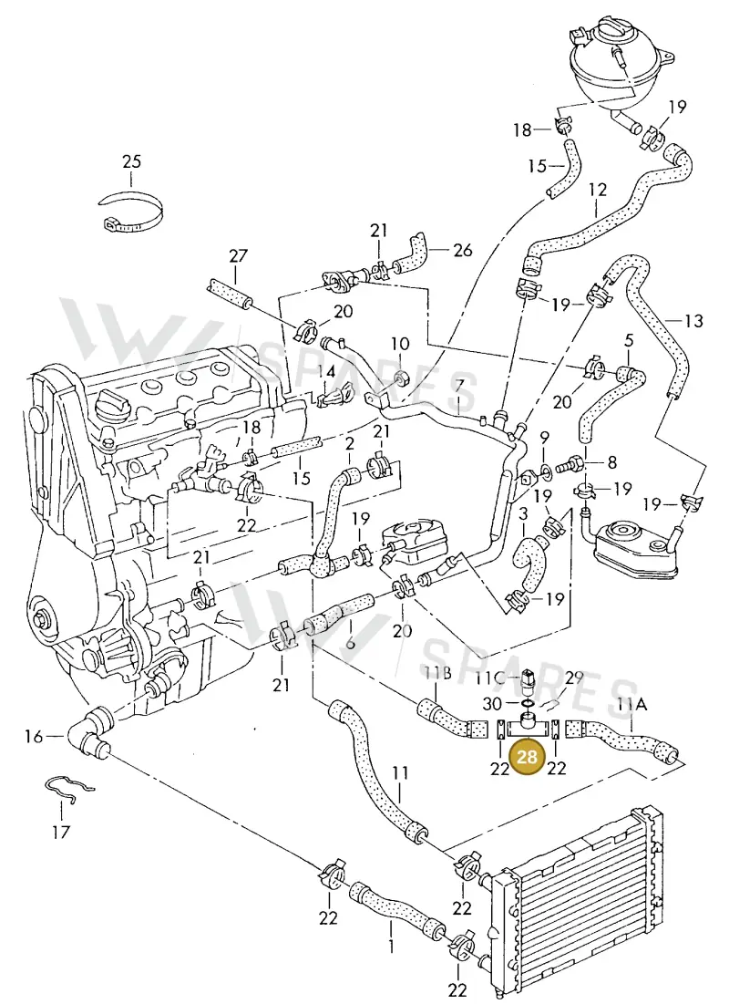 N90693101 — SEAT ALHAMBRA (1996-2000) diagram 192121500, position 28