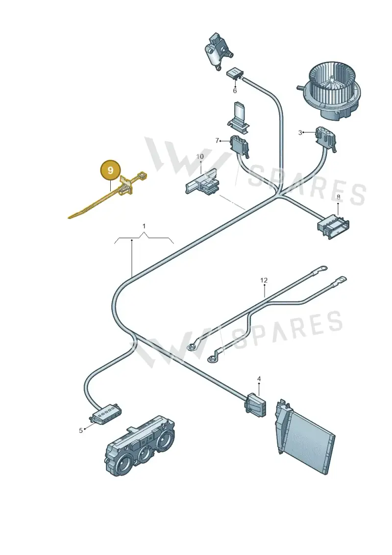 N90697001 — SEAT Altea XL Reference (2013-2013) diagram 412972550, position 9