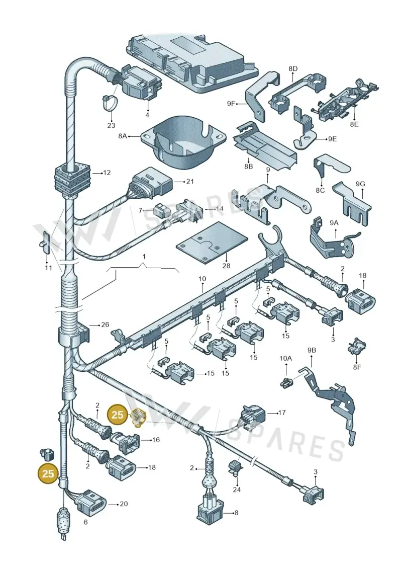 N90698001 — SEAT Altea XL Reference (2010-2013) diagram 203971020, position 25
