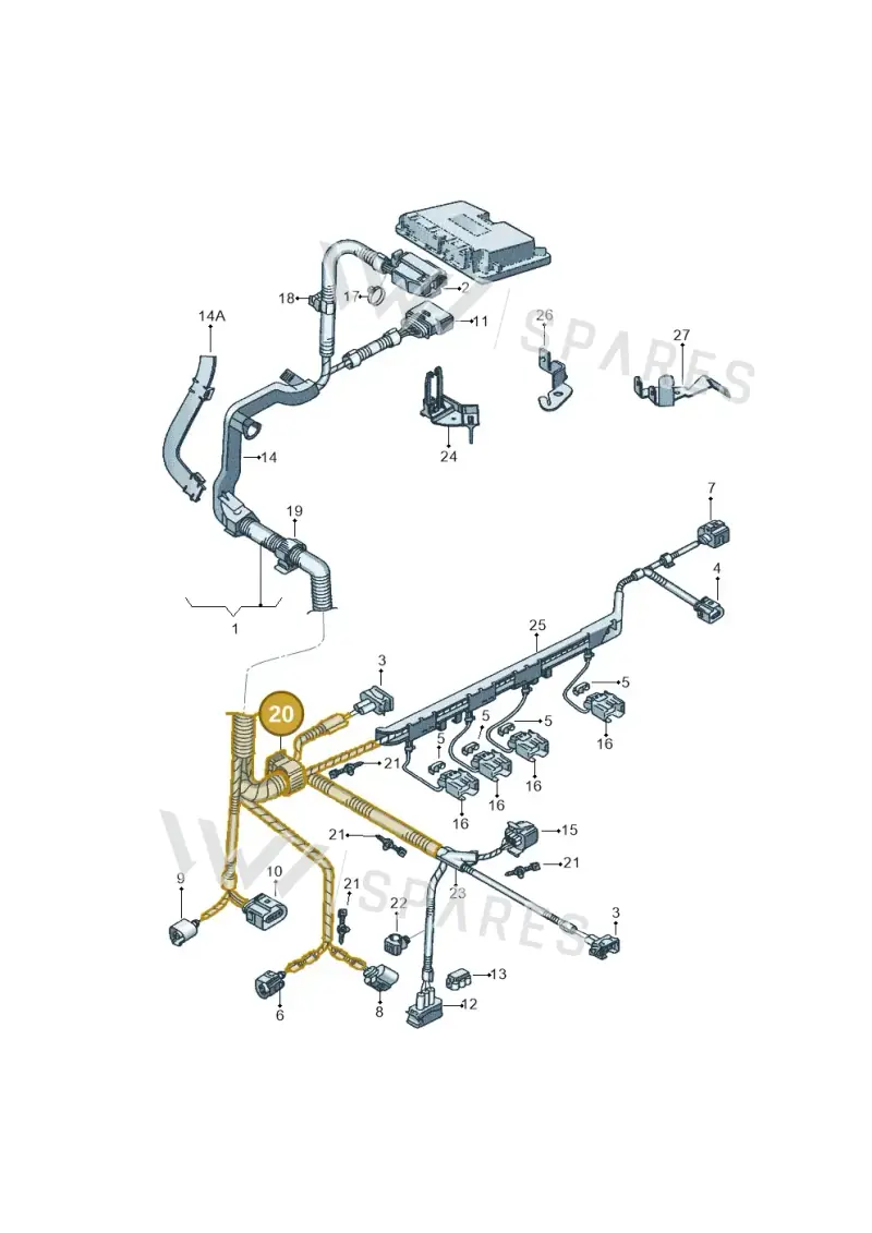 N90698001 — SEAT Ibiza Reference (2012-2012) diagram 345971160, position 20