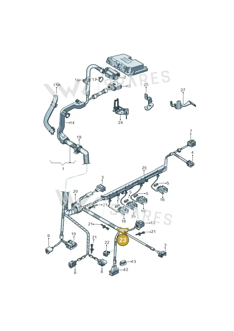 N90702001 — SEAT Ibiza Reference (2012-2012) diagram 345971160, position 23