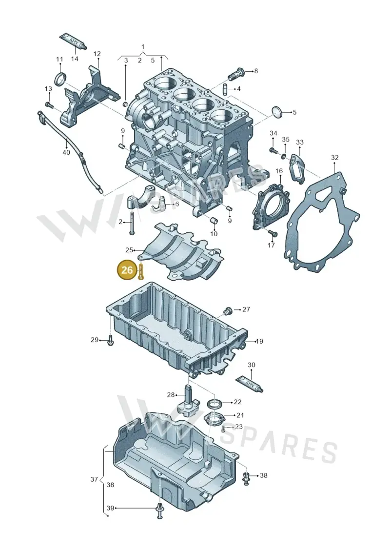 N90704006 — SEAT Altea XL Reference (2013-2013) diagram 649103200, position 26