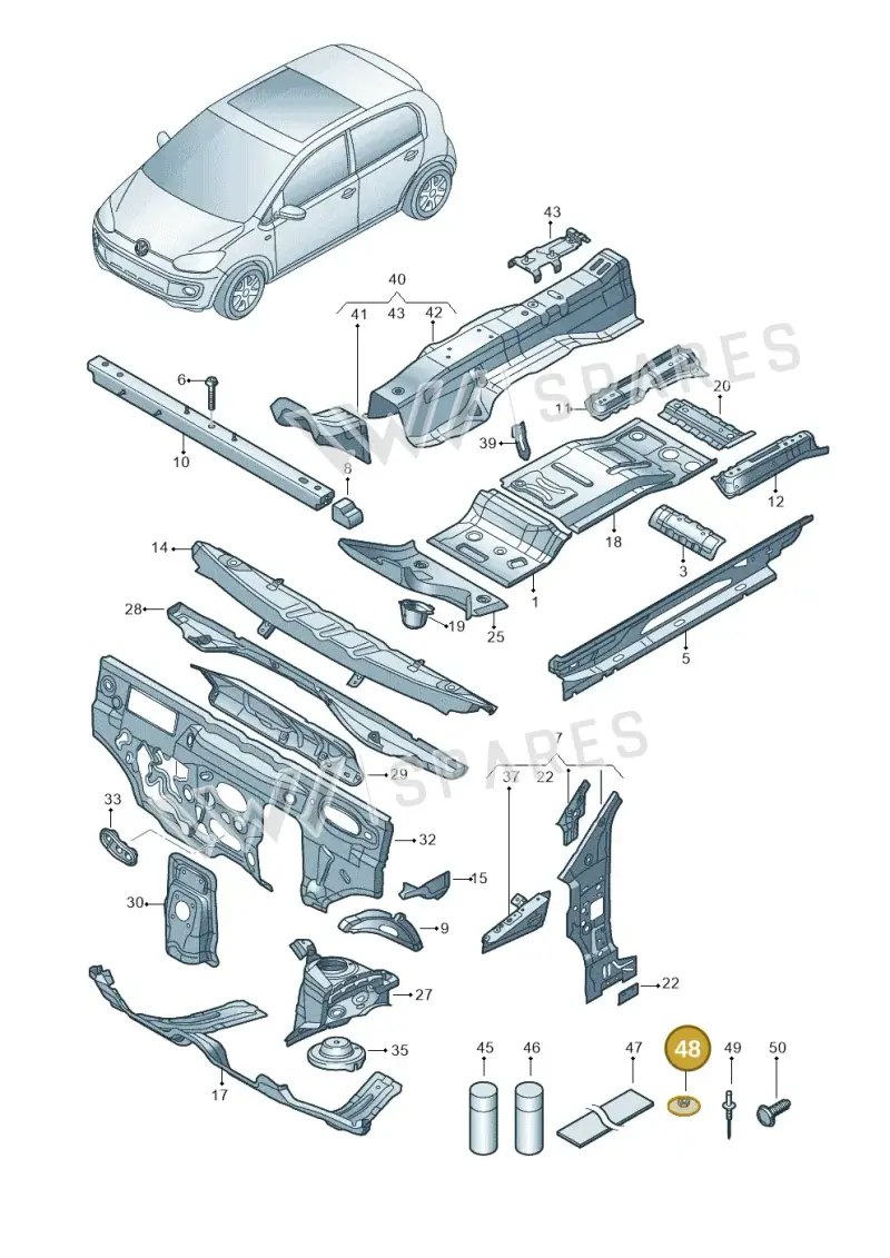 N90708802 — SEAT Mii electric (2020-2021) diagram 772802000, position 48