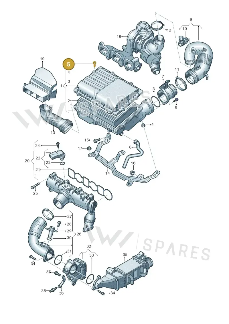 N90739703 — SEAT Ibiza Stylance (2015-) diagram 773129000, position 5