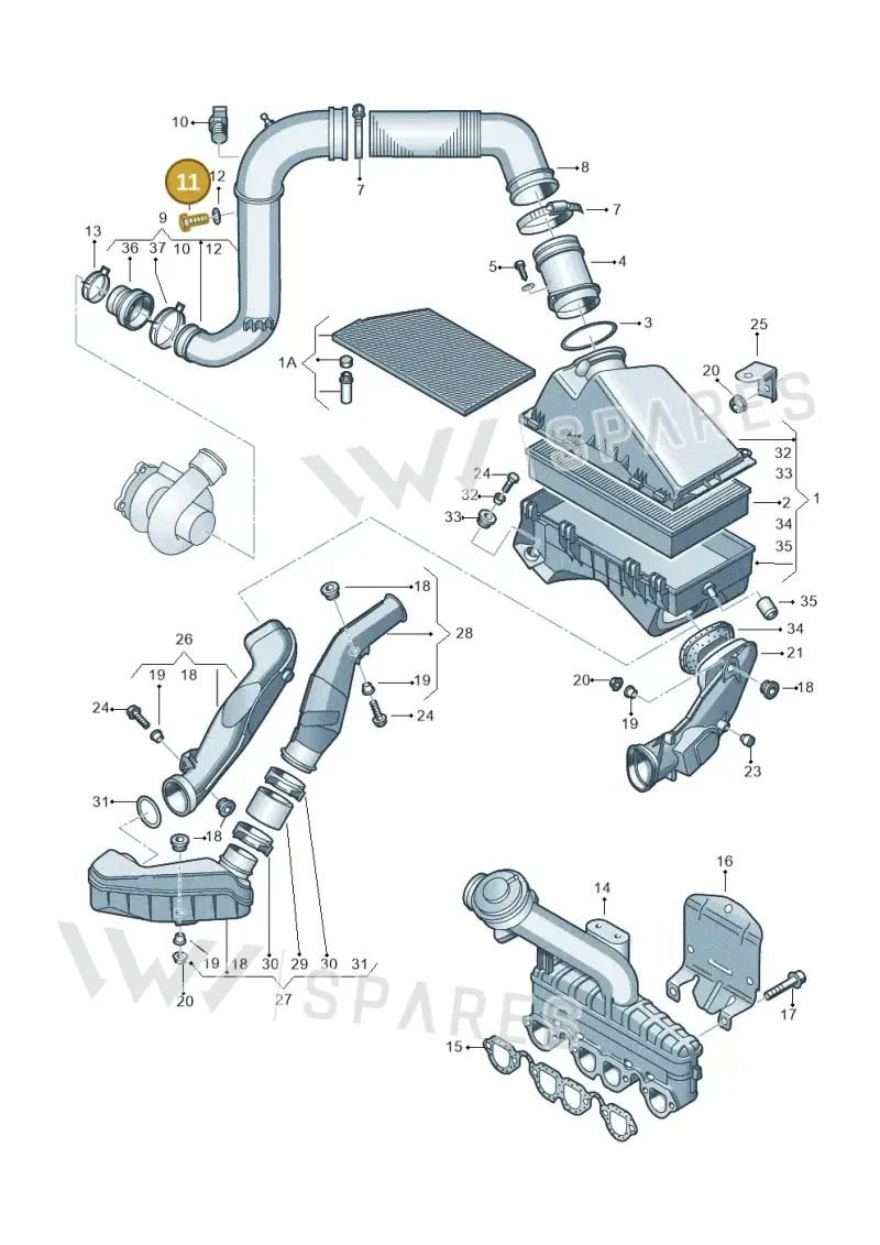 N90750601 — SEAT TOLEDO/LEON/LEON-4 (2001-2006) diagram 194129250, position 11