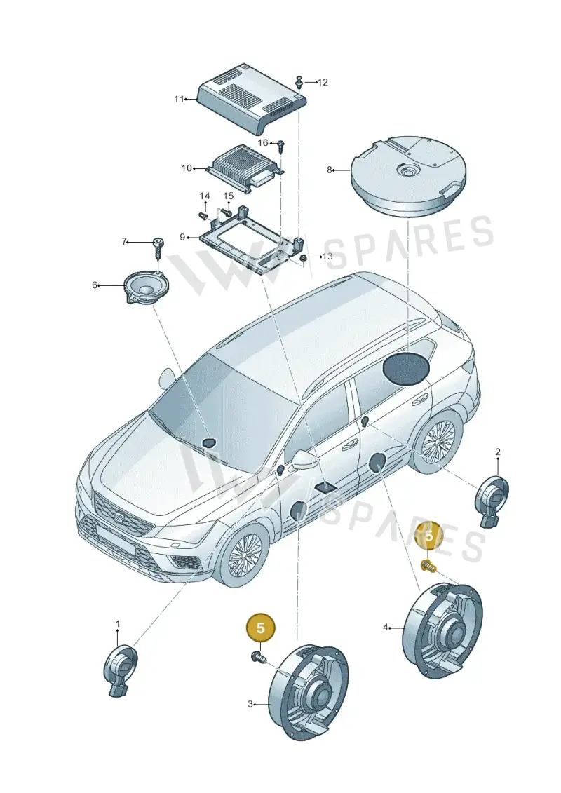 N90765701 — SEAT Ateca Style (2016-) diagram 893035350, position 5