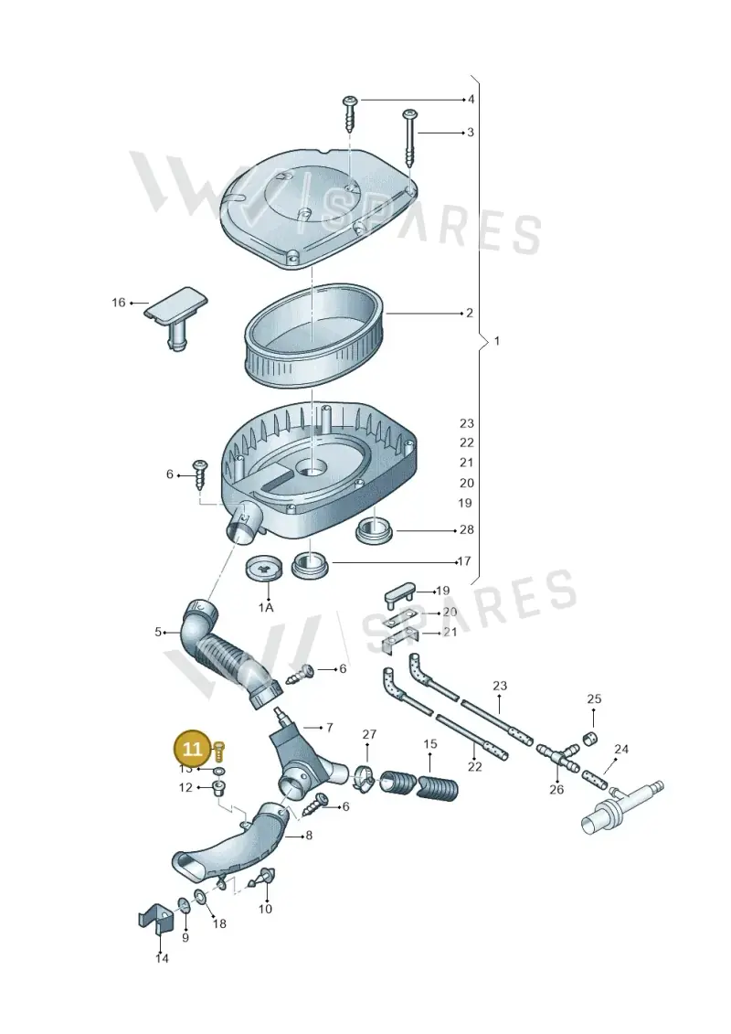 N90771601 — SEAT AROSA (2003-2004) diagram 158129210, position 11