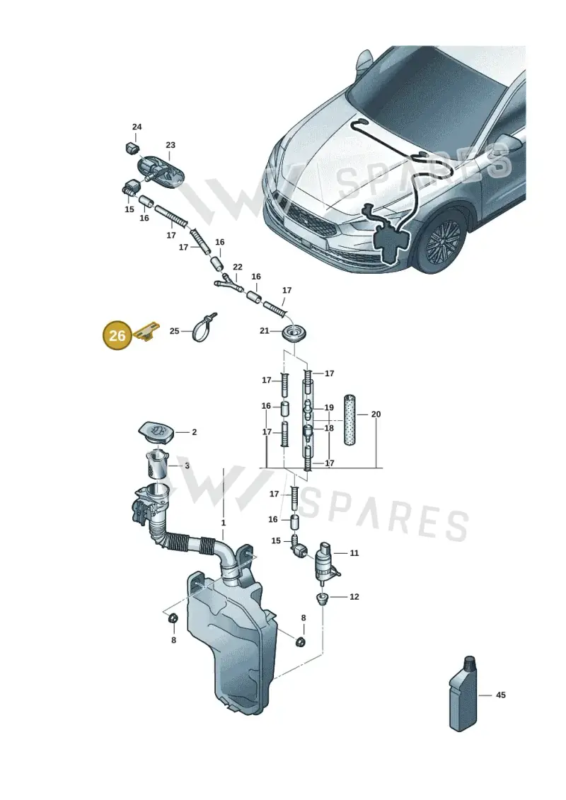 N90772601 — SEAT Leon style (2019-) diagram 5fn955010, position 26