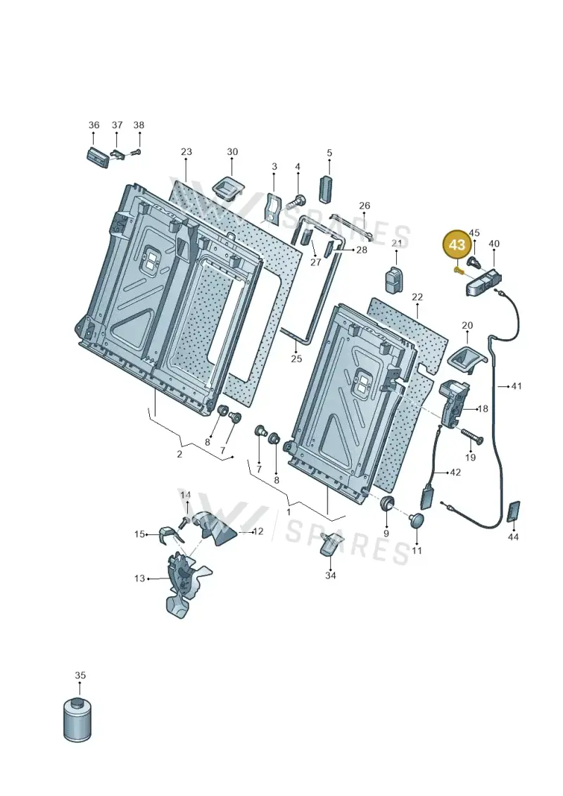 N90775002 — SEAT Leon style (2019-) diagram 763885700, position 43