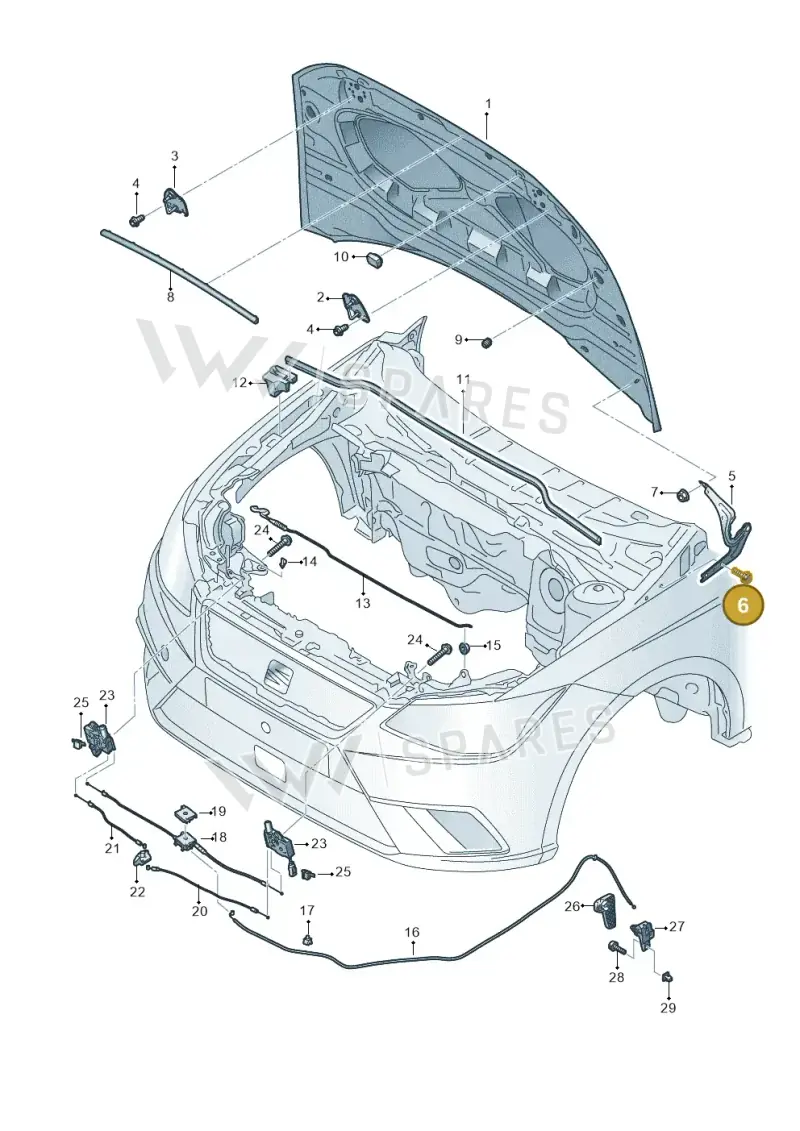 N90798702 — SEAT Ibiza FR (2017-) diagram 835823000, position 6