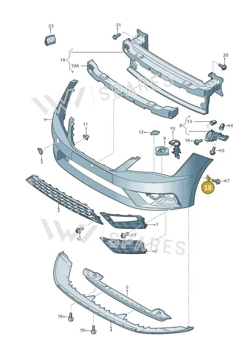 N90825101 — SEAT Leon ST Stylance (2016-2020) diagram 830807000, position 18